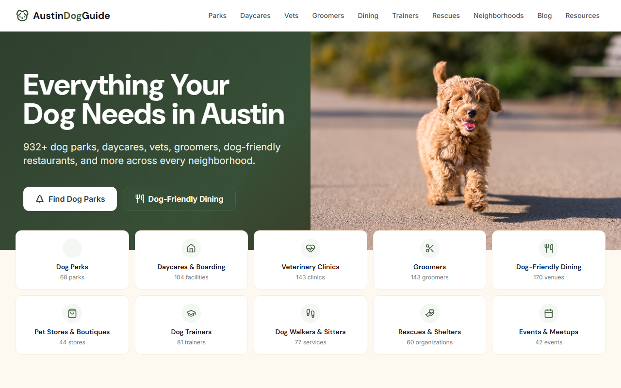 Austin Dog Guide screenshot