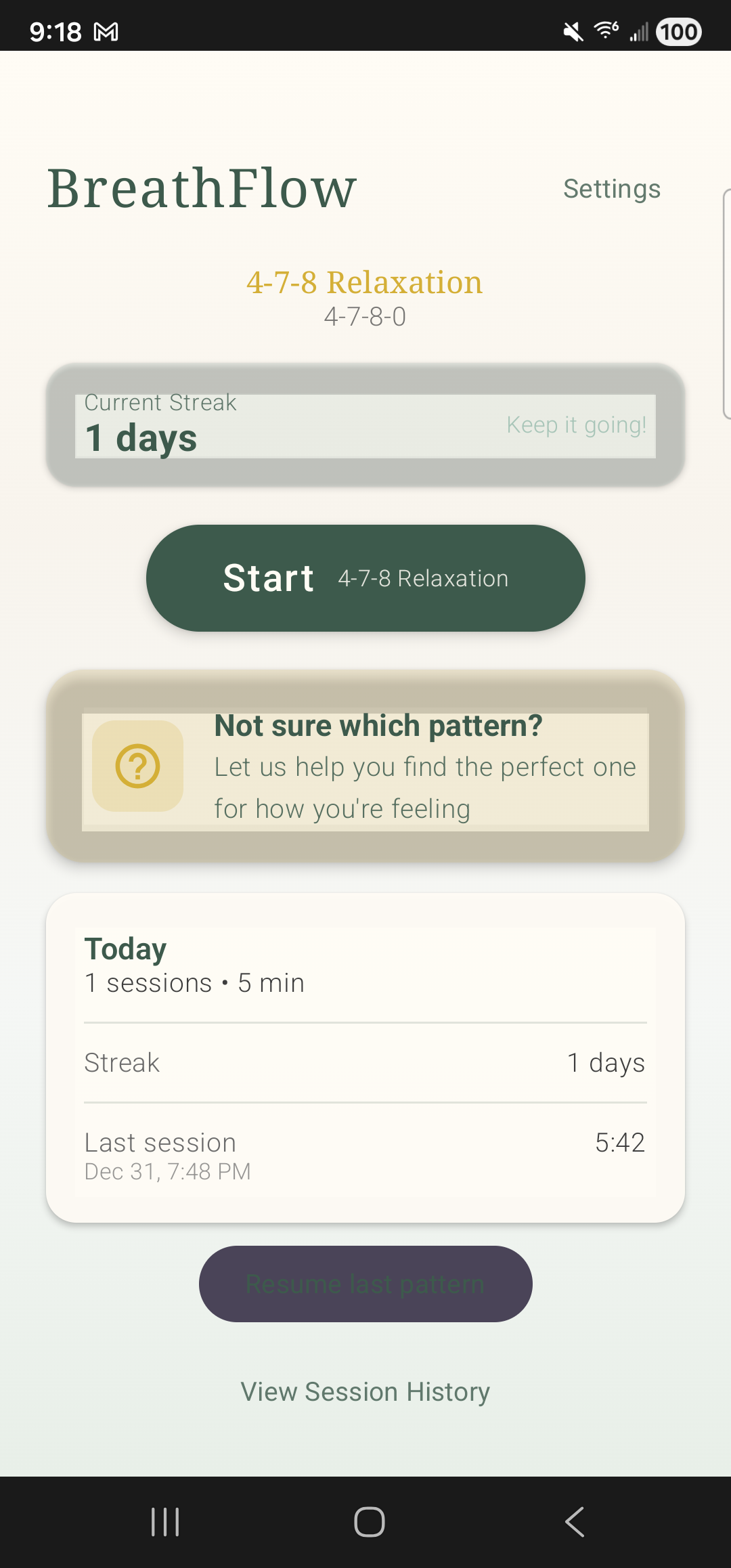 Find Your Breath app screenshot