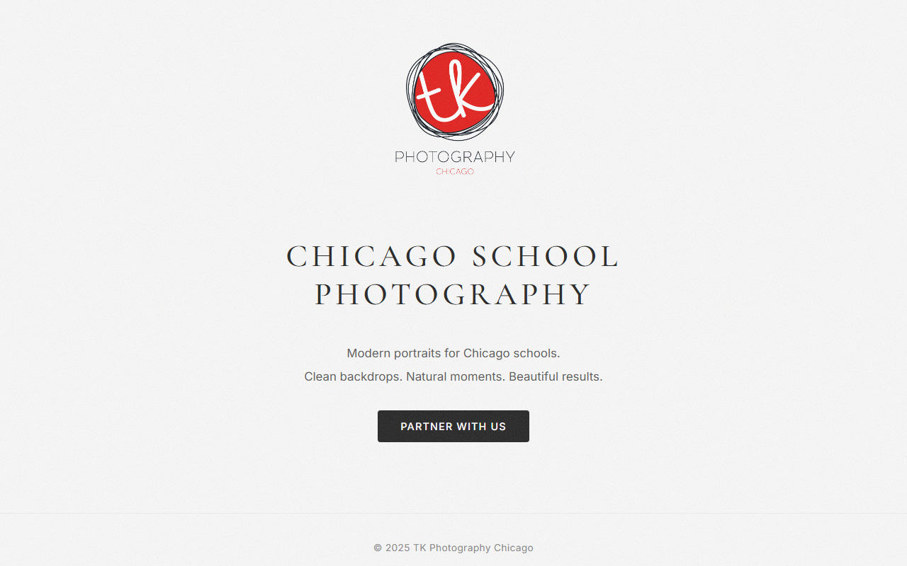 Chicago School Photography website screenshot